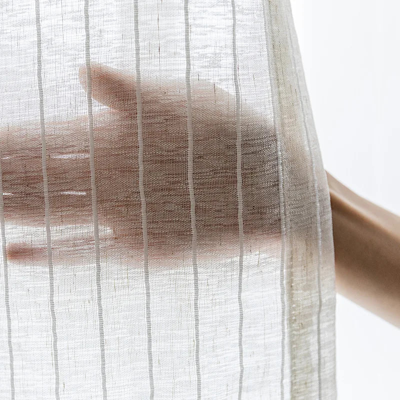 Japandi Cotton-Linen Sheer Curtains