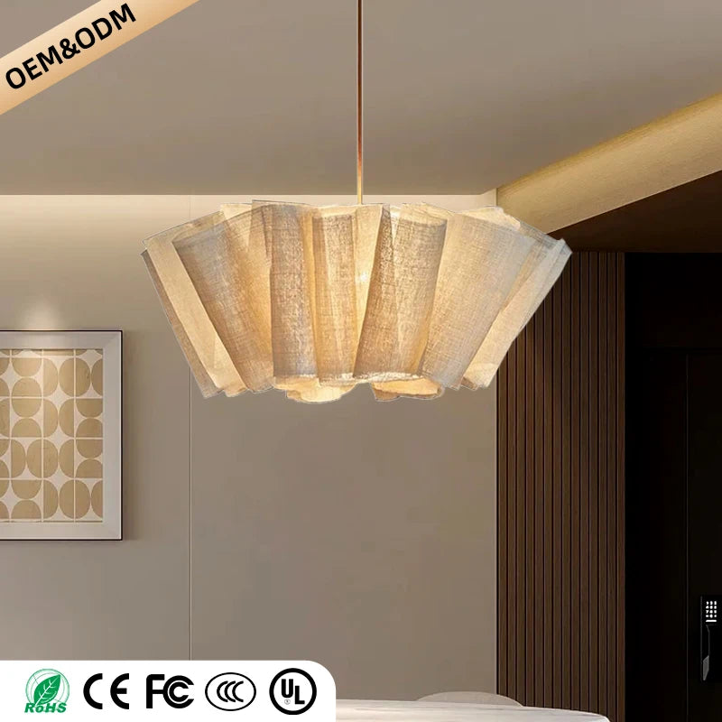 Wabi-Sabi Fabric Pendant Chandelier