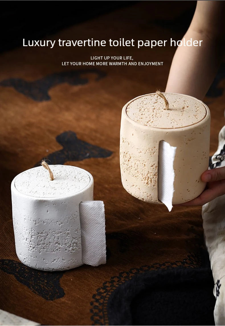 Wabi-Sabi Sandstone Tissue Box