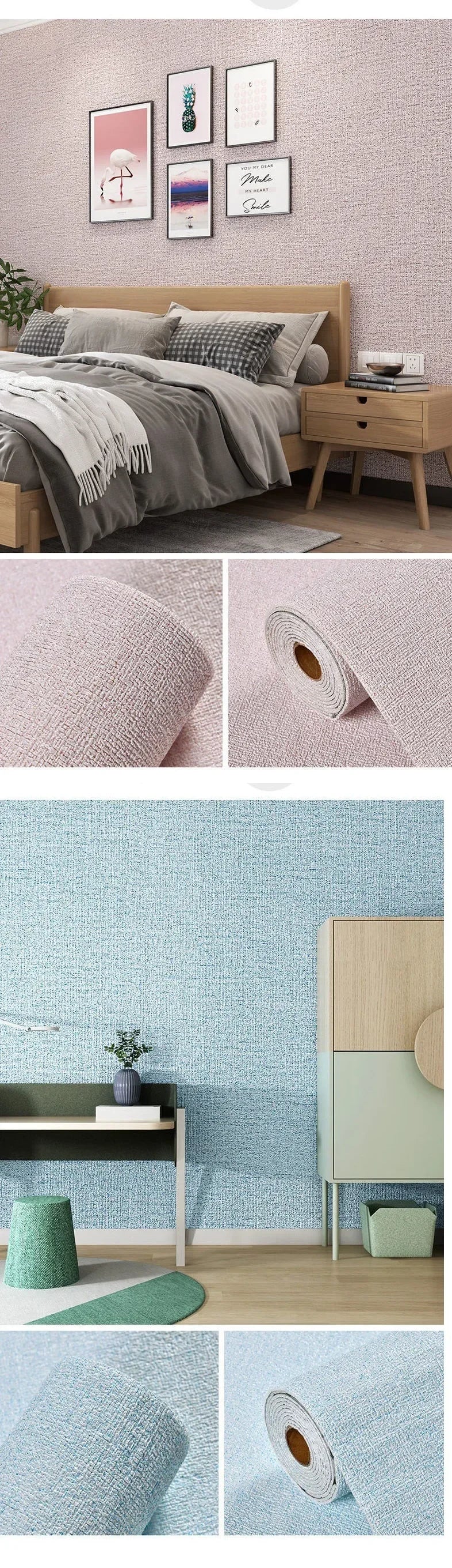 Linen Texture Foam Wallpaper