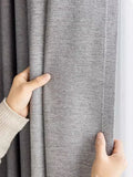 Modern Polyester Linen Blackout Curtains