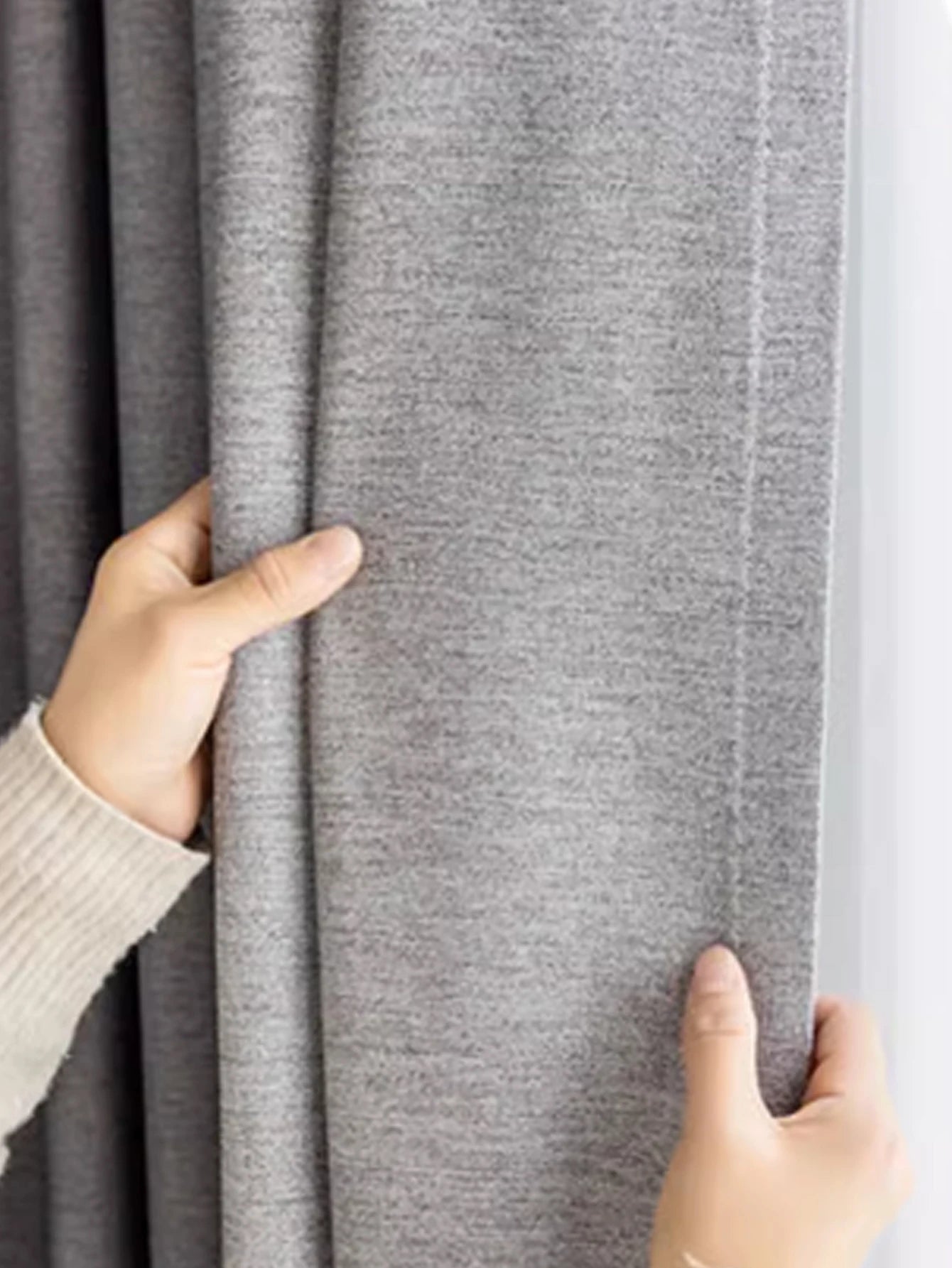 Modern Polyester Linen Blackout Curtains