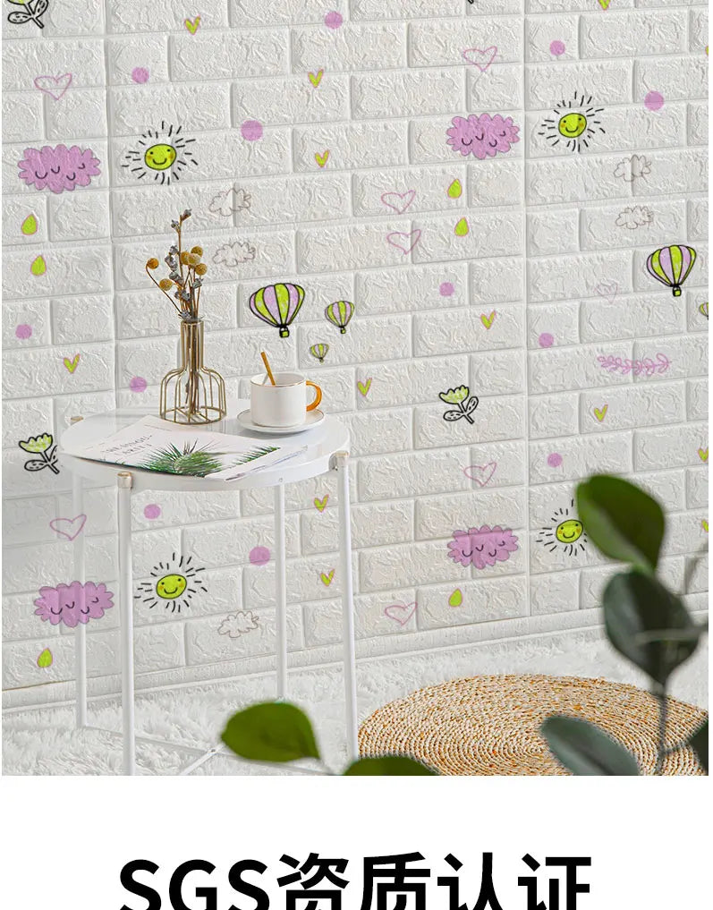 3D Brick Wall Panel Stickers