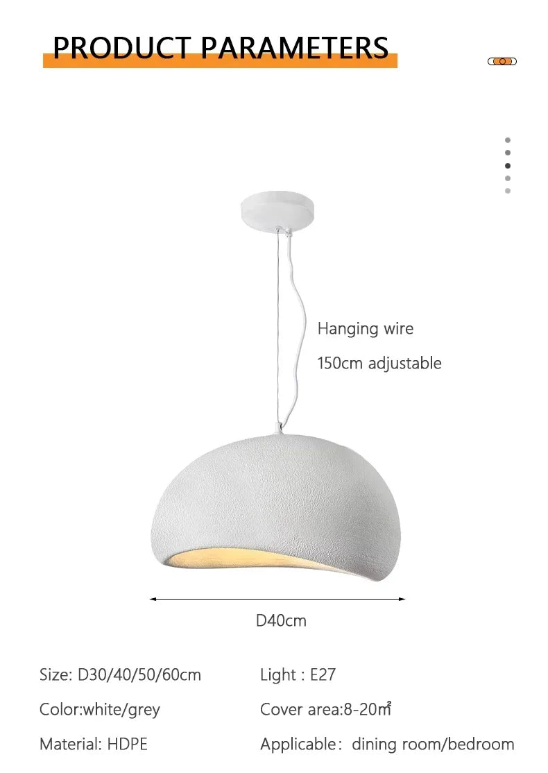 Wabi-Sabi Paper Pendant Chandelier