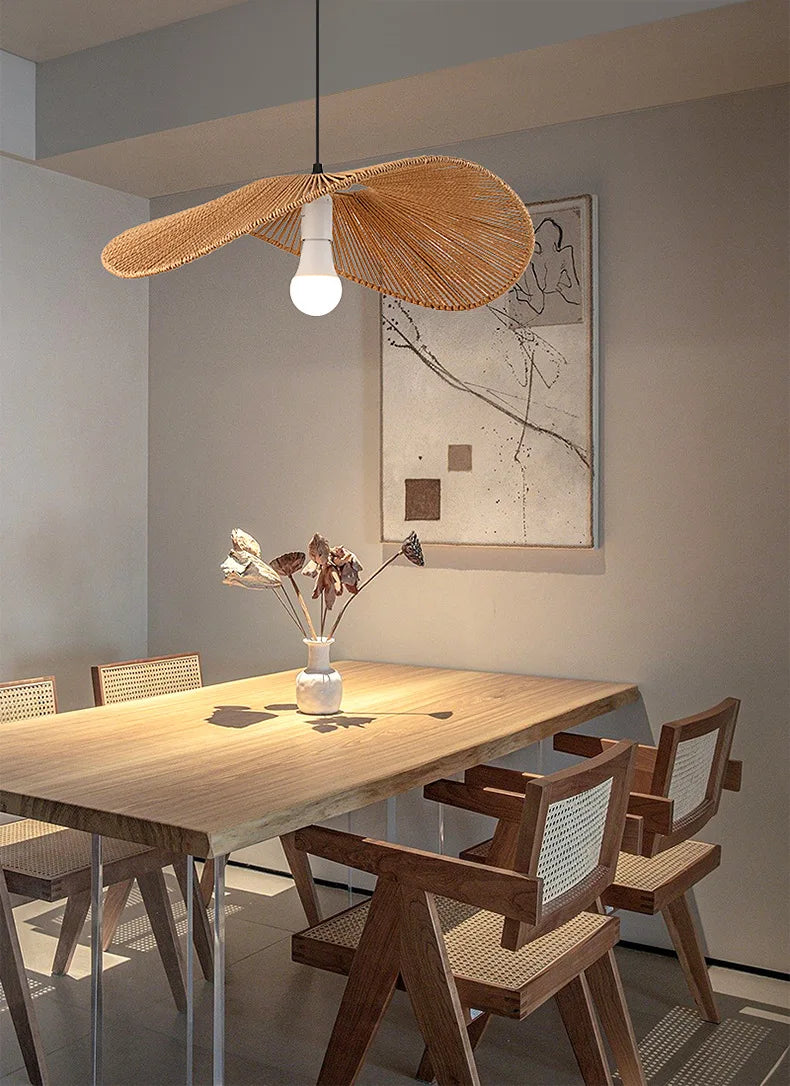 Retro Rattan Pendant Chandelier