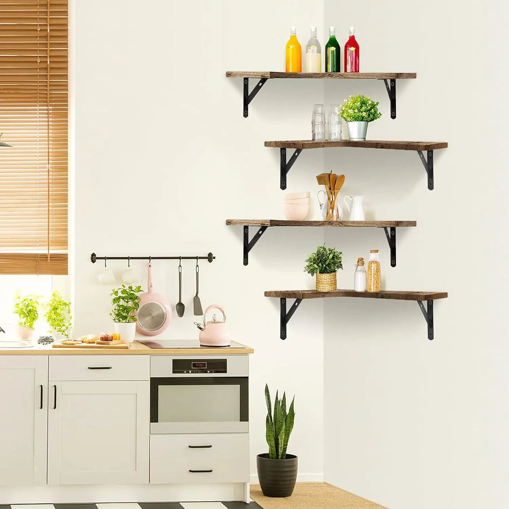 Floating Corner Wall Shelf