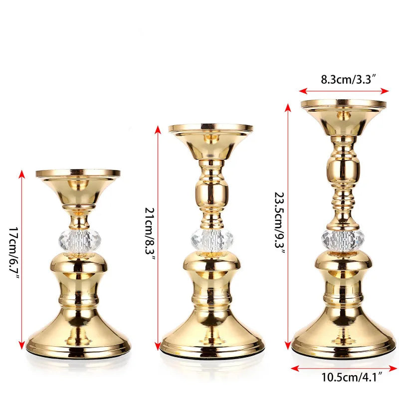 Crystal Pillar Candle Holder