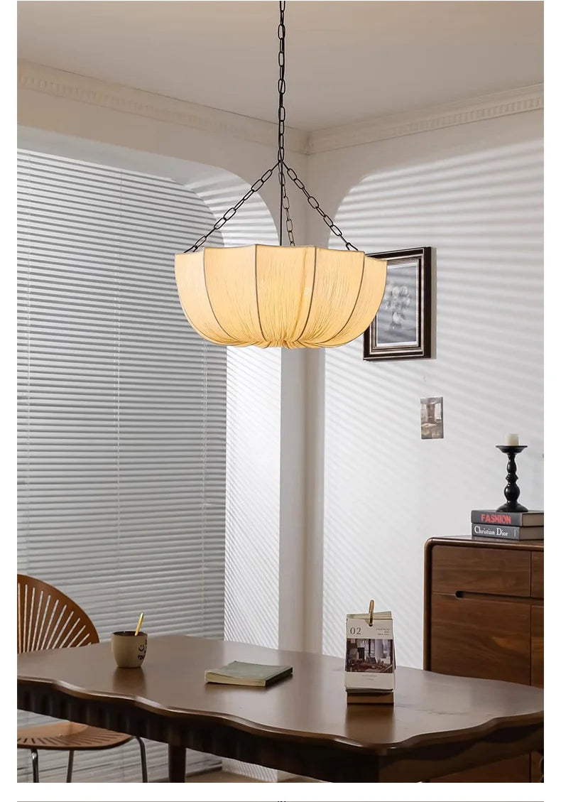 Wabi-Sabi Fabric Pendant Chandelier
