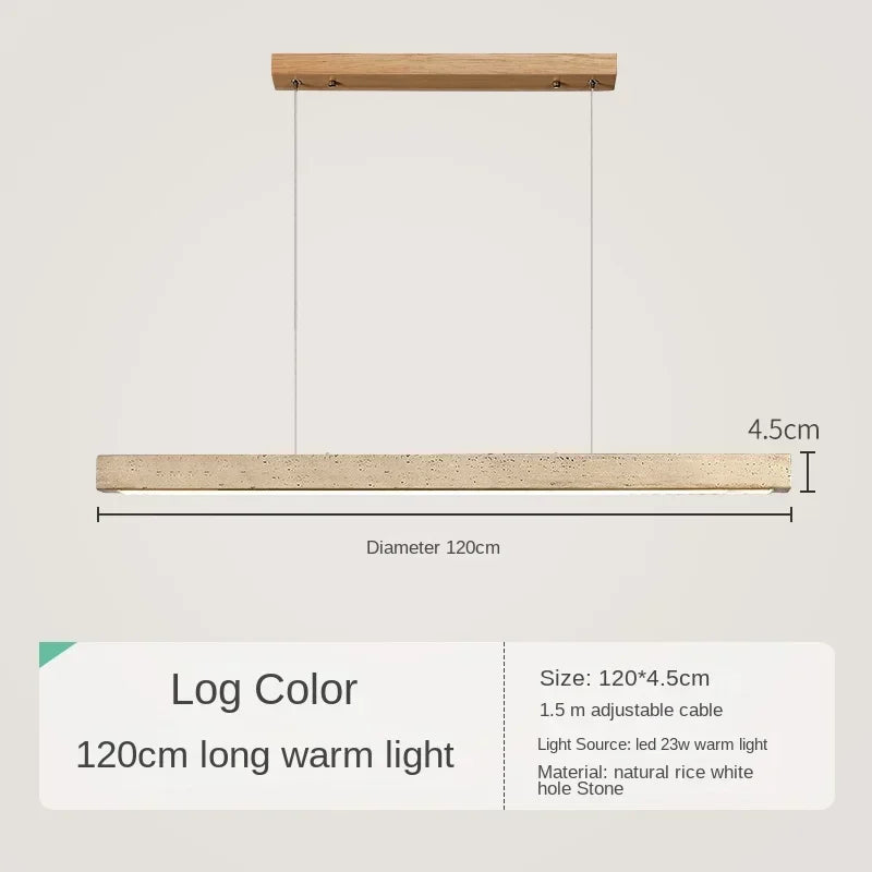 Wabi-Sabi Stone Linear Pendant Light