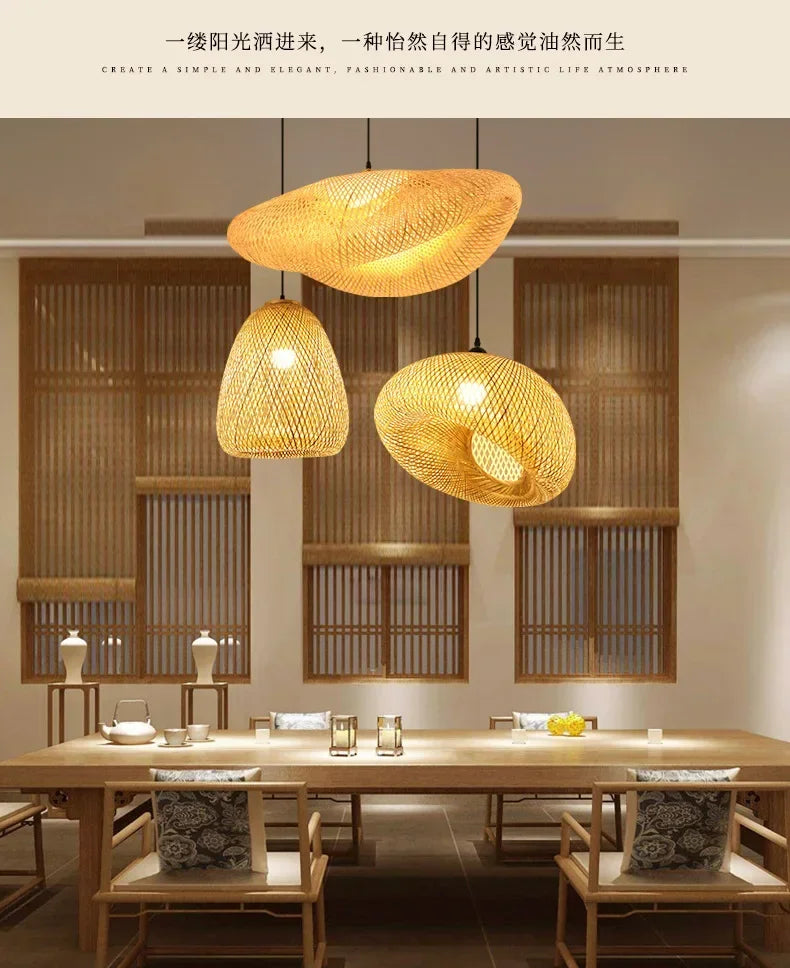 Rattan Pendant Chandelier