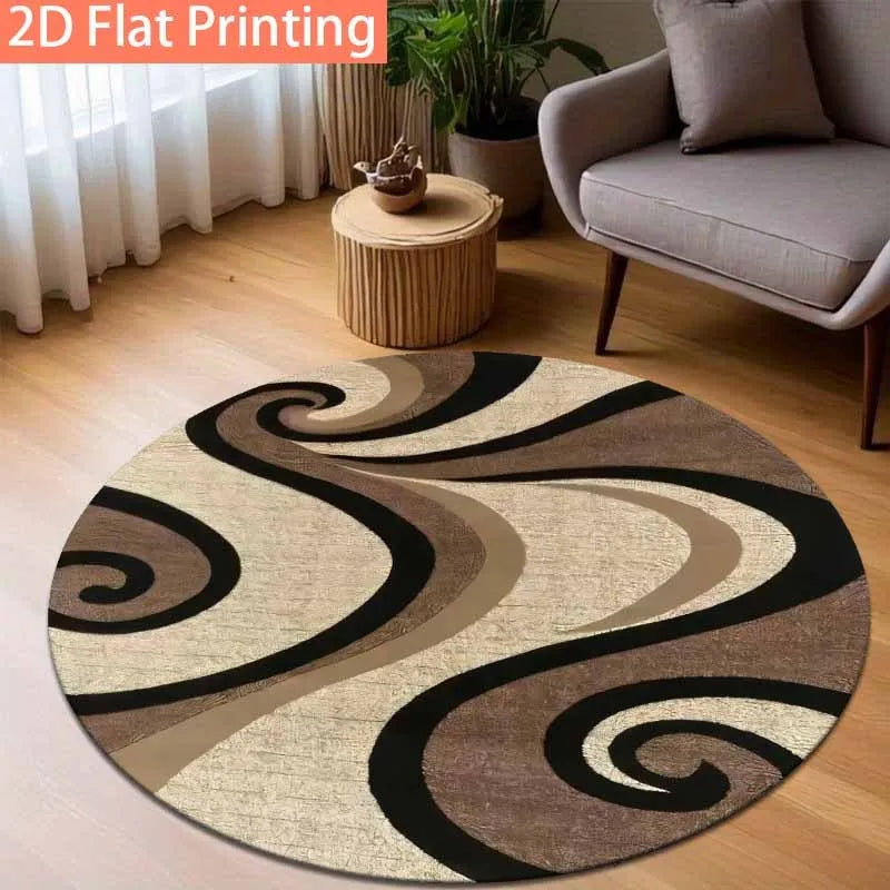 Abstract Modern Round Area Rug