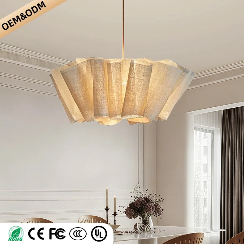 Wabi-Sabi Fabric Pendant Chandelier