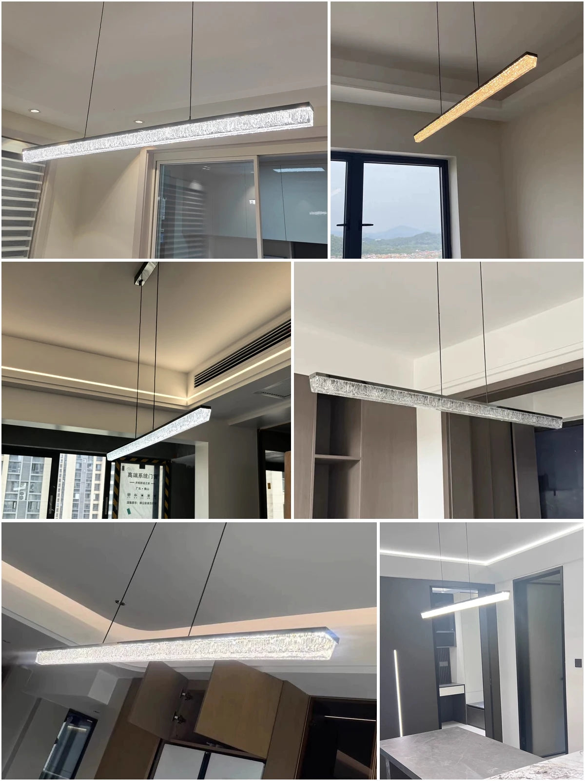Nordic Glass Linear Pendant Light