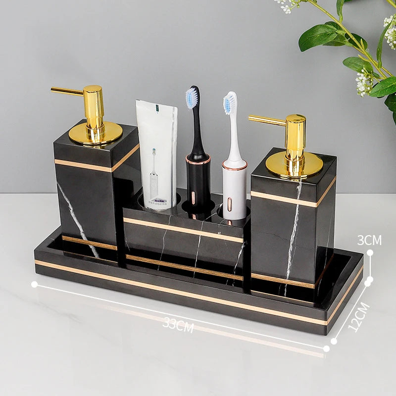 Nero Marquina Bathroom Set
