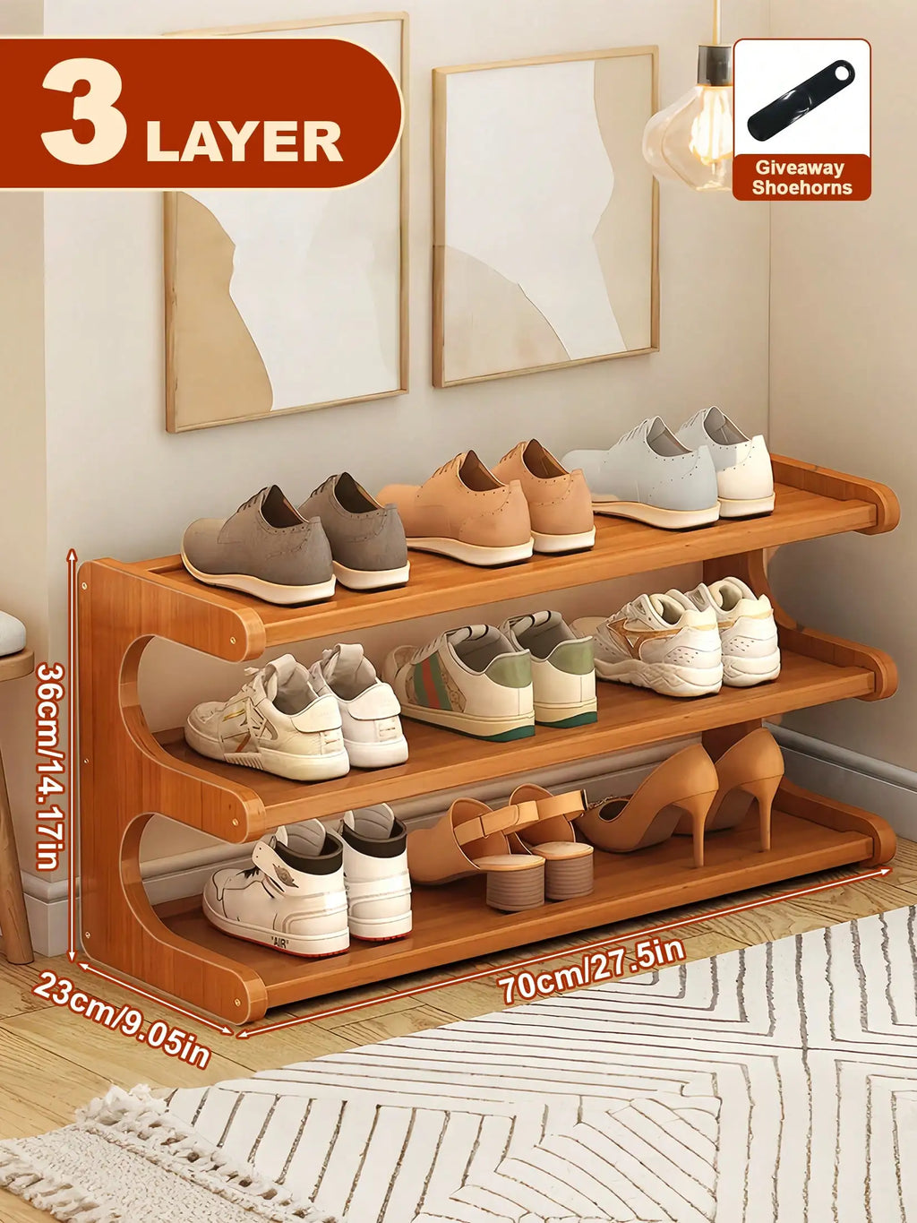 Bamboo Shoe Rack