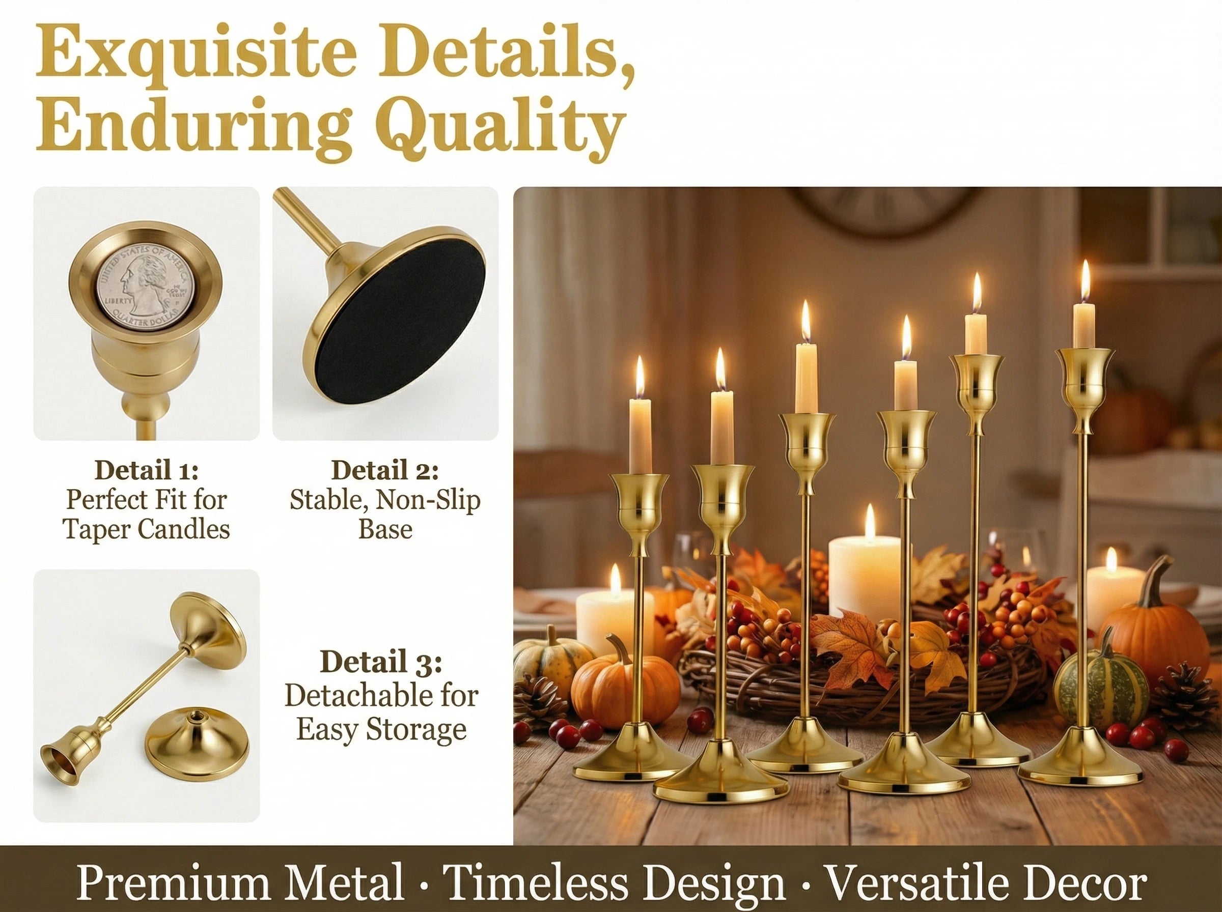 Brass Candlestick (36-Piece Set)