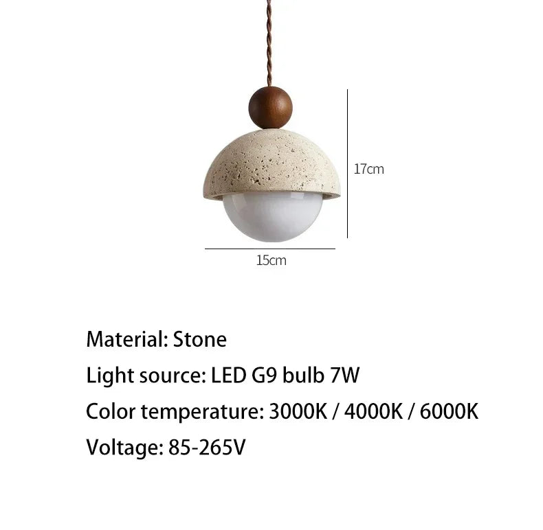 Wabi-Sabi Stone Pendant Chandelier