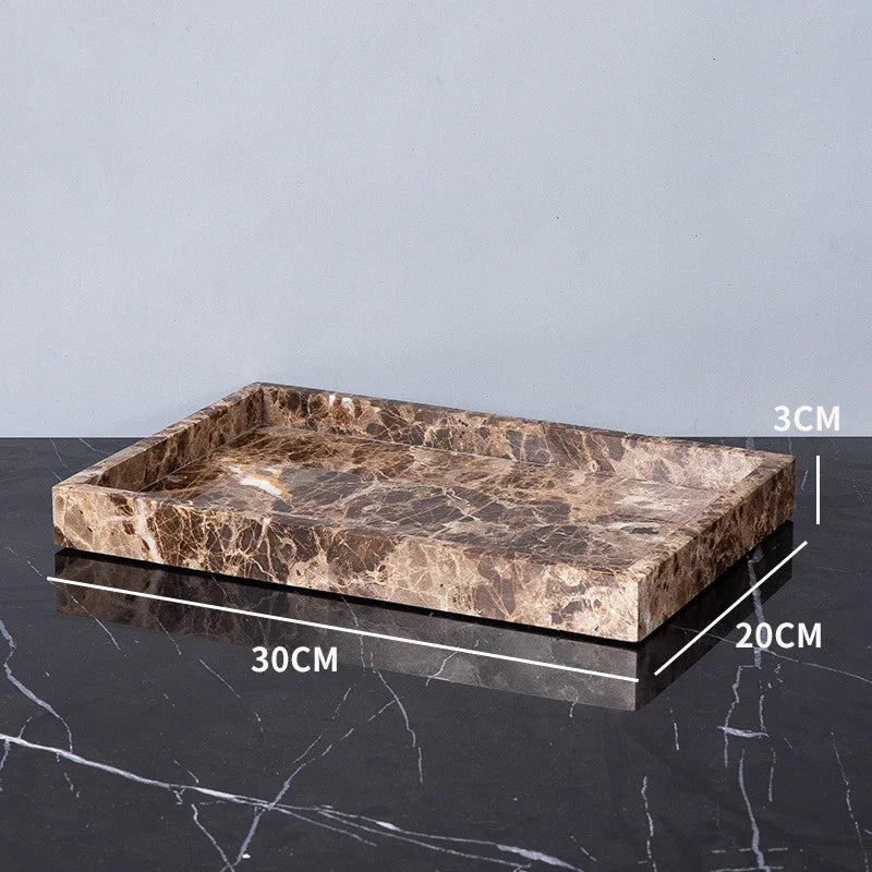 Dark Brown Marble Bath Set