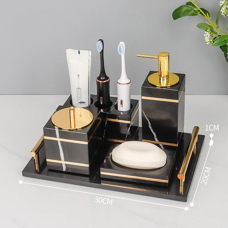 Nero Marquina Bathroom Set