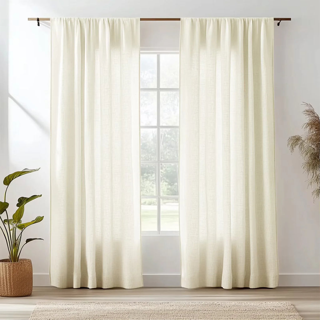 Modern Linen Sheer Curtains