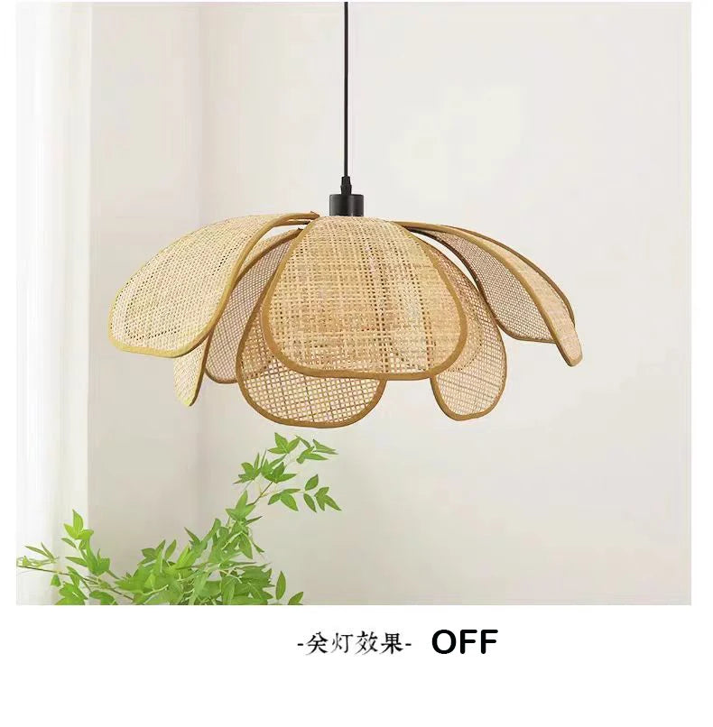 Nordic Rattan Pendant Chandelier