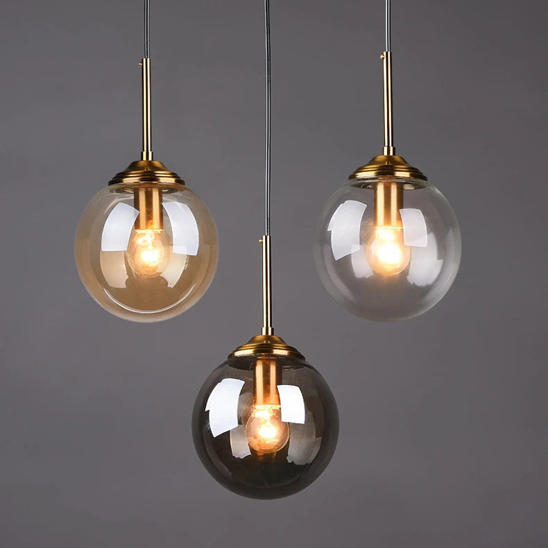 Modern Metal & Glass Chandelier