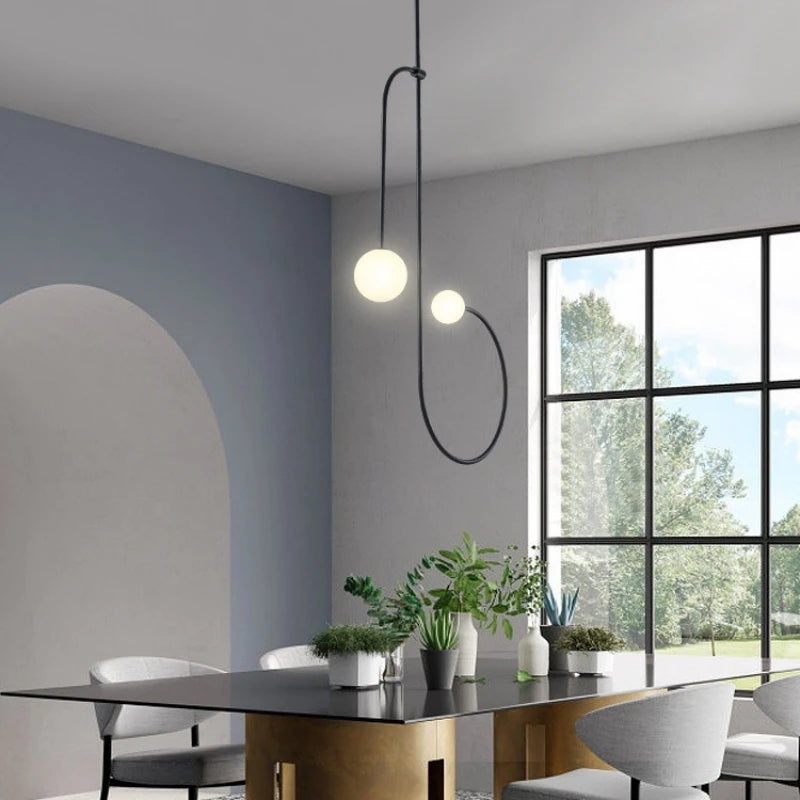 Nordic Glass Arc Pendant Lamp