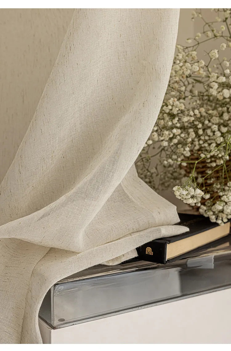 Modern Cotton-Linen Sheer Curtain