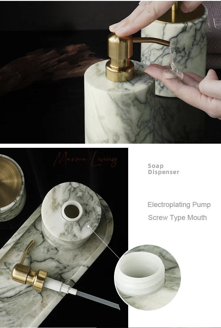 Emerald Marble Bathroom Set