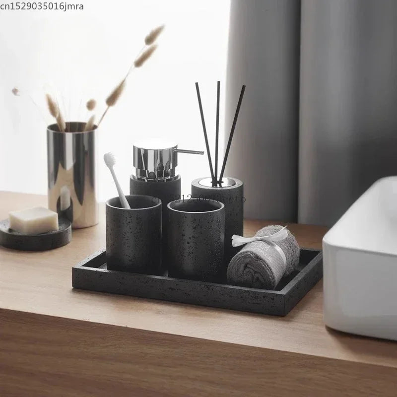 Wabi-Sabi Sandstone Bath Set