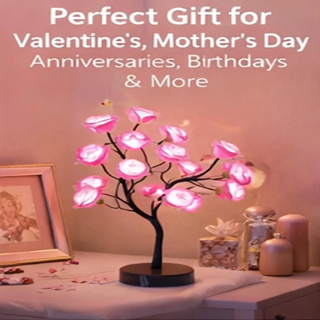 Color-Changing Rose Tree Lamp