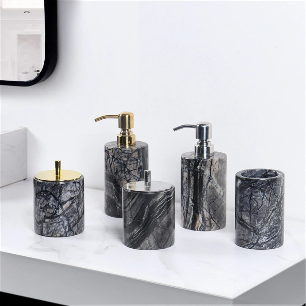 Grey Marble Bathroom Set