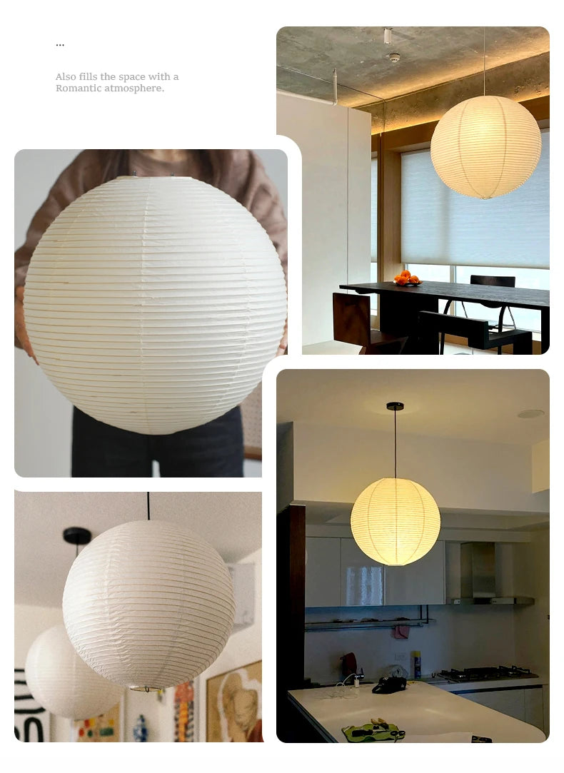 Wabi-Sabi Paper Pendant Chandelier