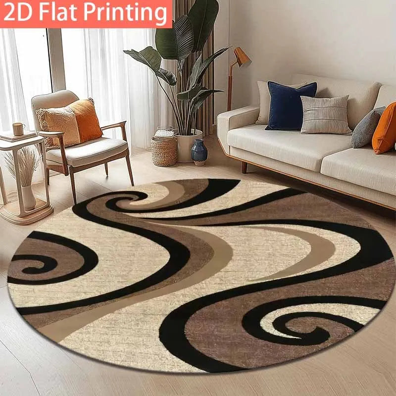 Abstract Modern Round Area Rug