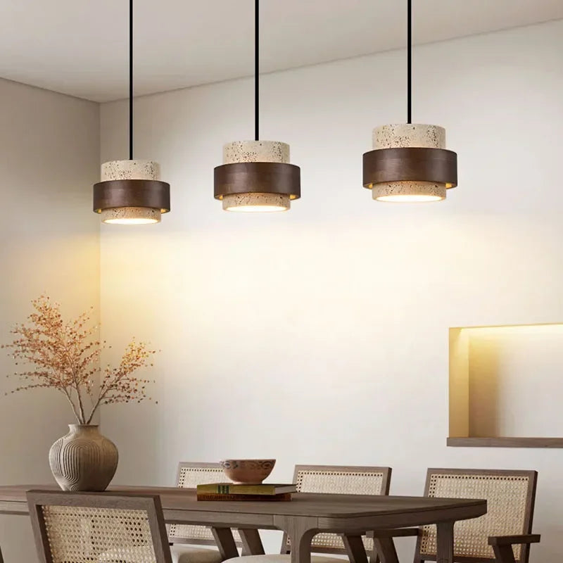 Wabi-Sabi Stone Pendant Lamp