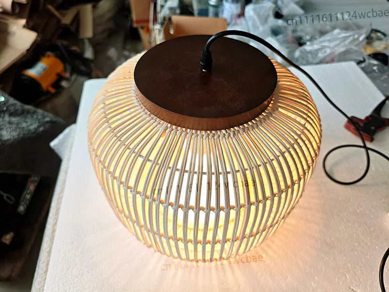 Wabi-Sabi Rattan Pendant Chandelier