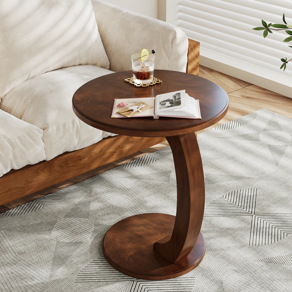 C-Shaped Sofa Side Table