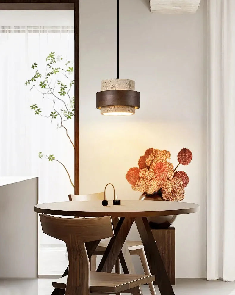 Wabi-Sabi Stone Pendant Lamp