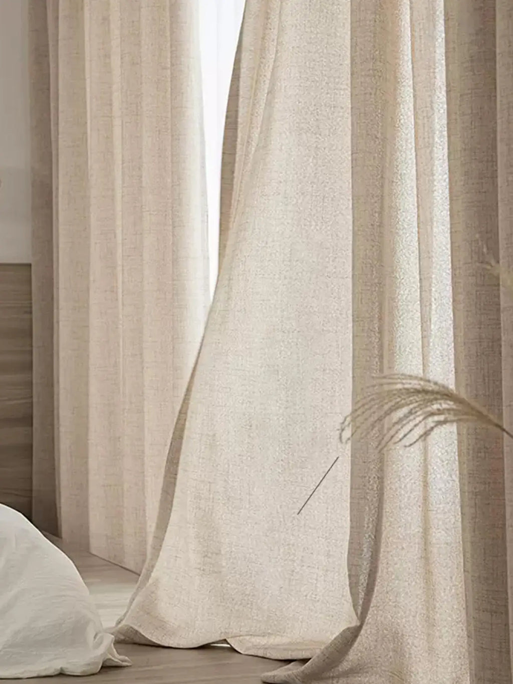 Japanese Cotton-Linen Semi-Sheer Curtains