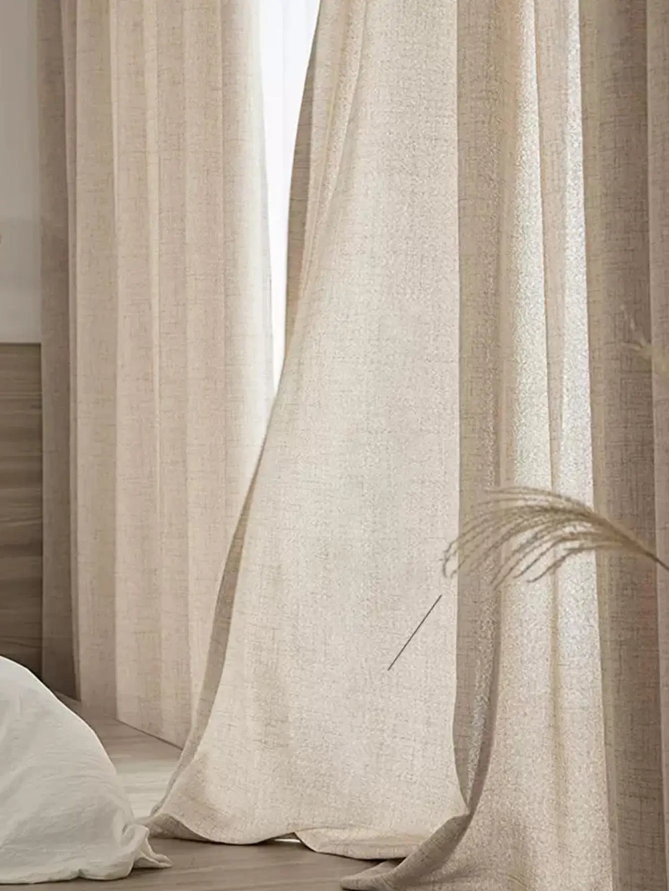 Japanese Cotton-Linen Semi-Sheer Curtains