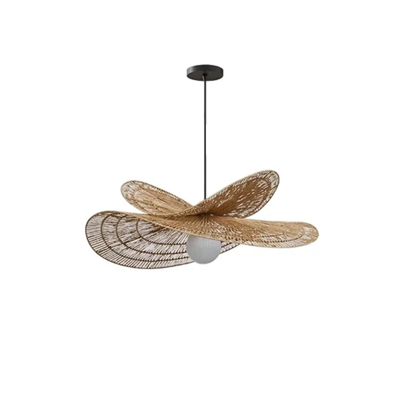 Wabi-Sabi Rattan Pendant Chandelier