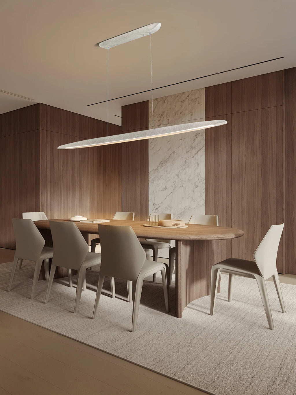 Wabi-Sabi Wood Linear Pendant Light