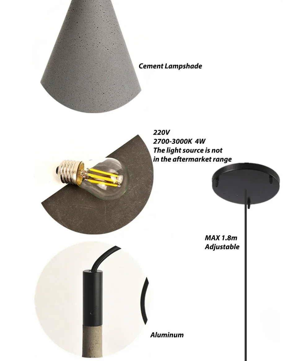 Nordic Cement Pendant Lamp