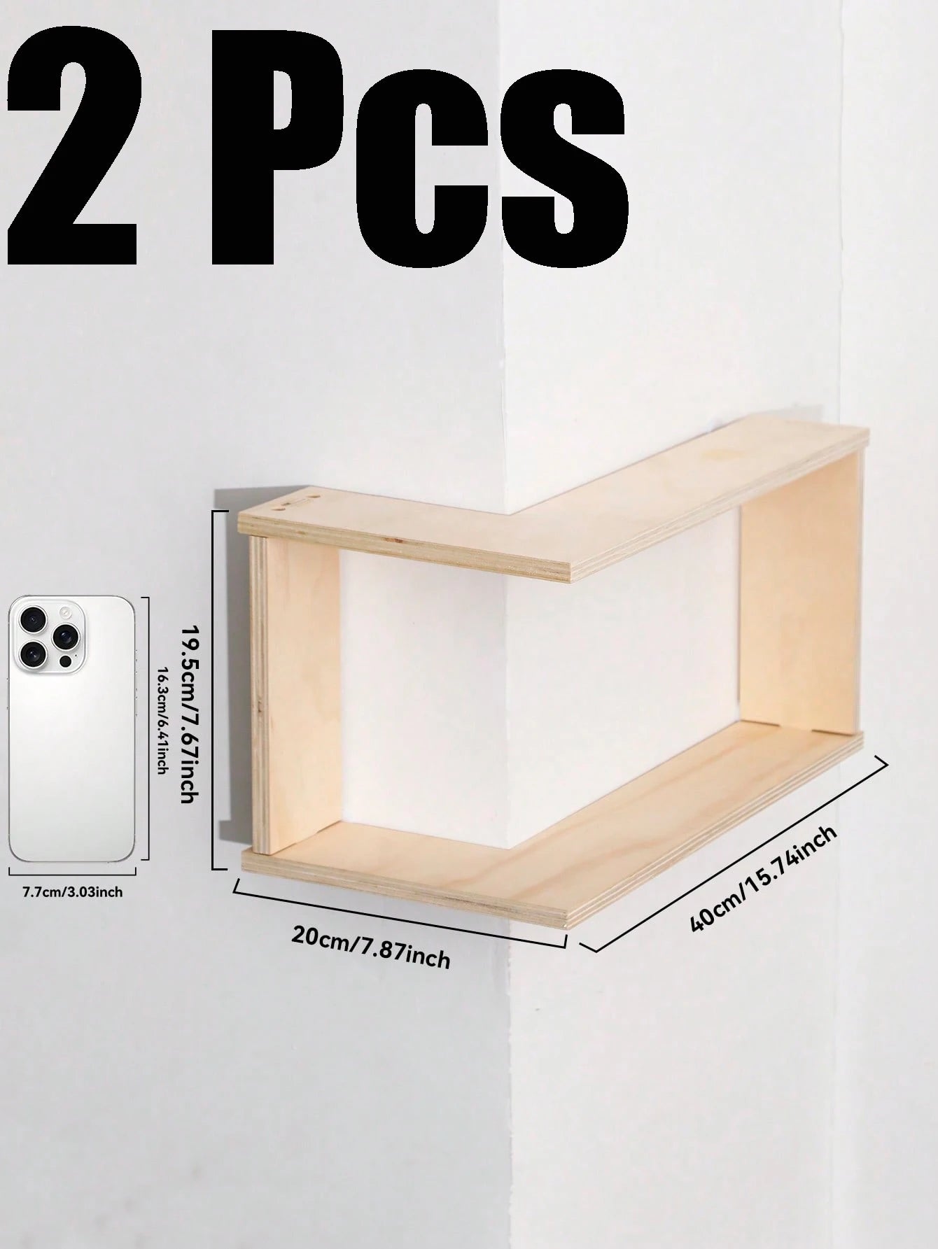 Floating Corner Wall Shelf