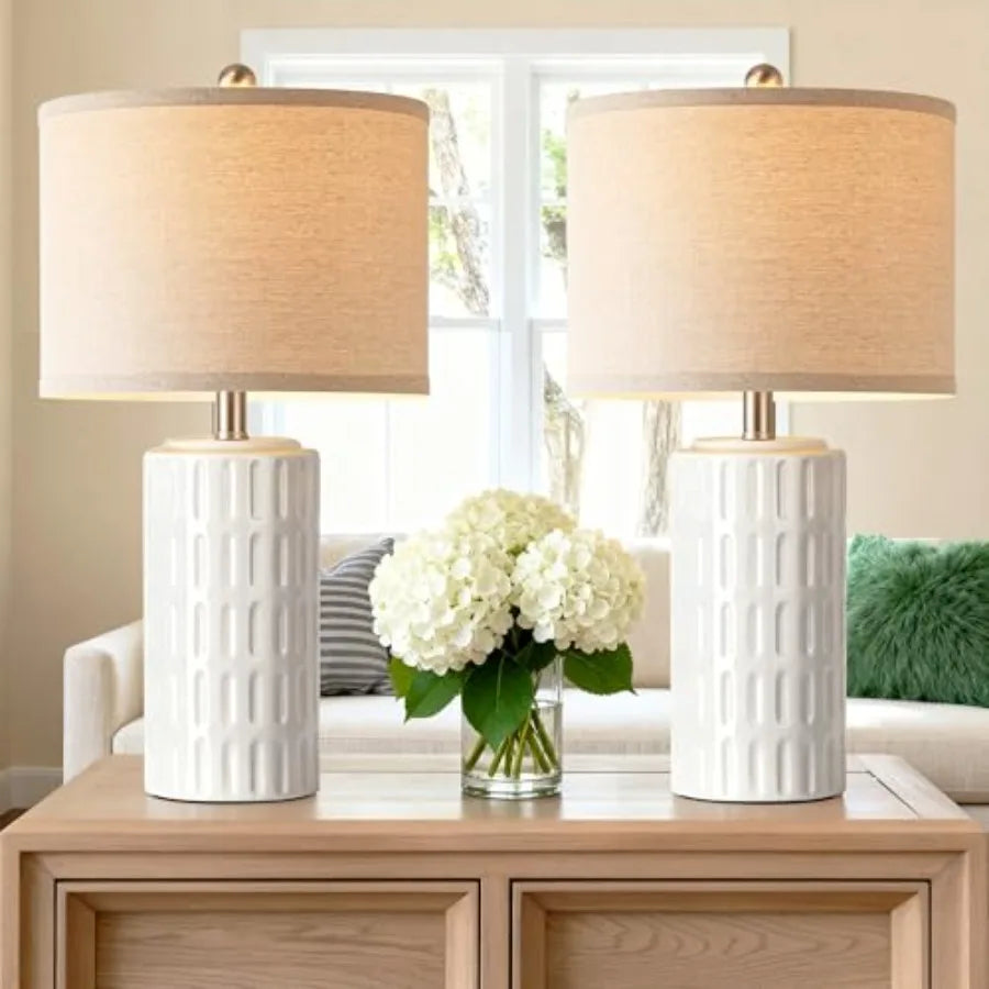 Ceramic Table Lamp, Set of 2