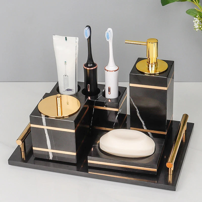 Nero Marquina Bathroom Set