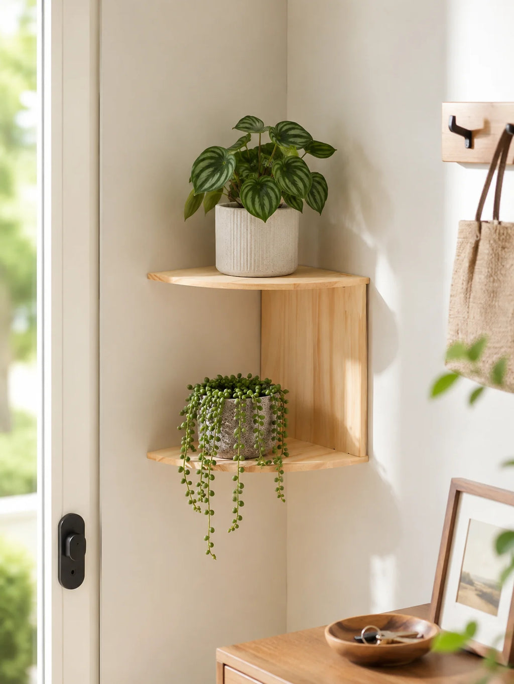Floating Corner Wall Shelf