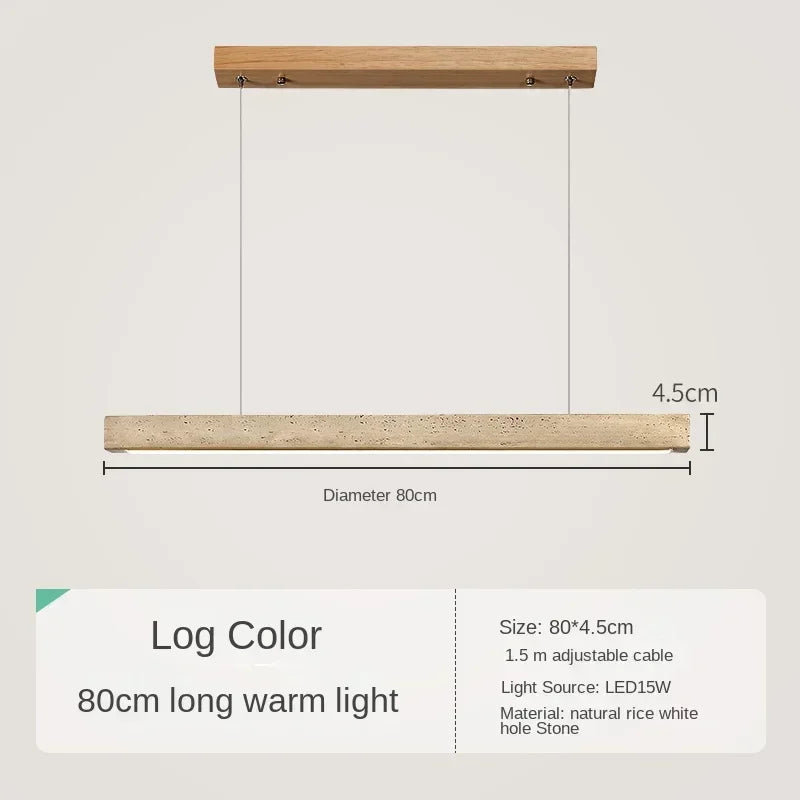 Wabi-Sabi Stone Linear Pendant Light