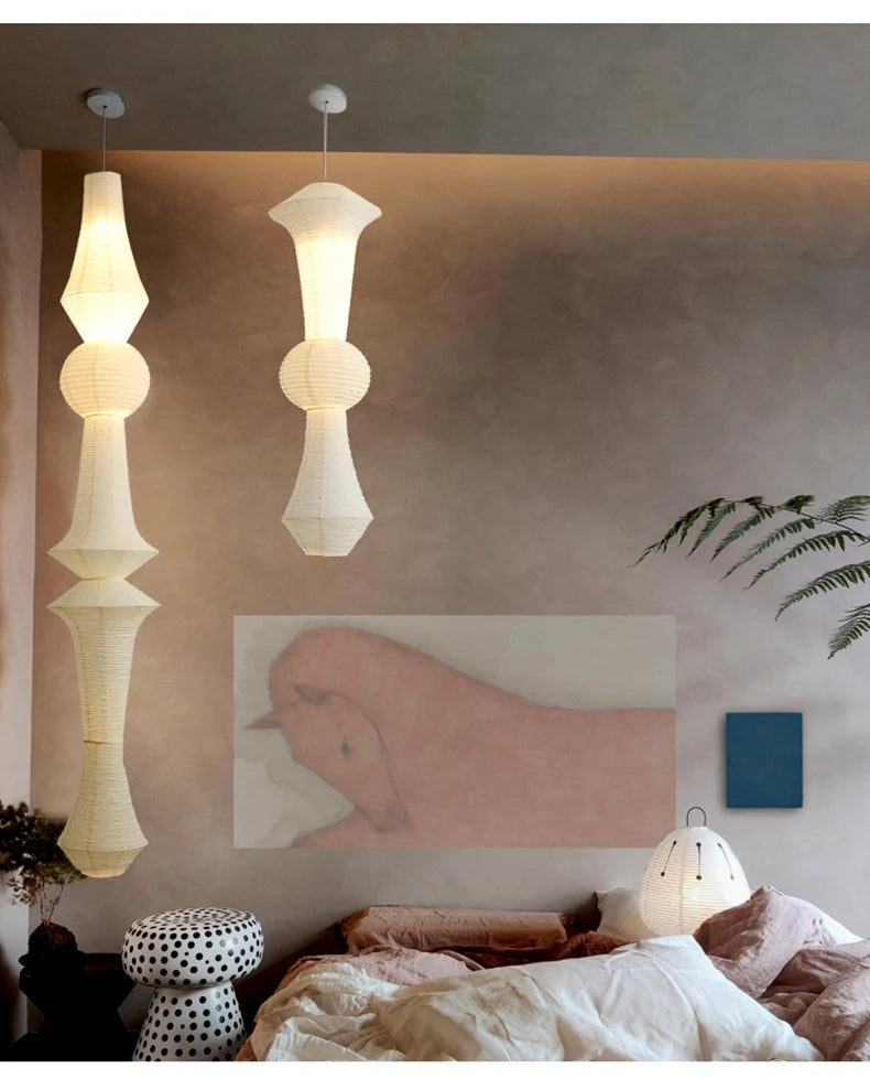 Wabi-Sabi Paper Pendant Chandelier