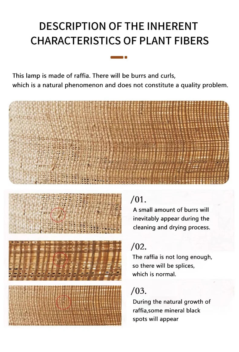 Wabi-Sabi Fabric Pendant Lamp